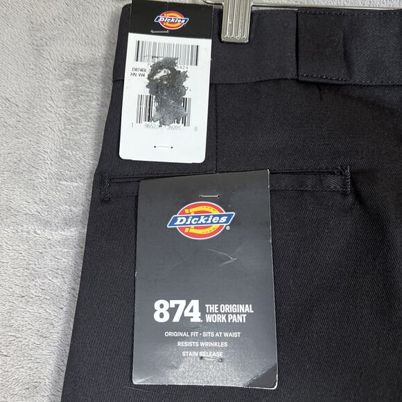 Dickies 874 Pants 36x36 Black Original Fit Work School Uniform Straight Leg NEW - Picture 5 of 11